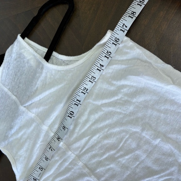 Frame Cream White Linen Tank Top Blouse XS Sleeveless Textured Layer Minimal - Picture 5 of 8